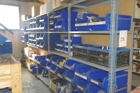 5 span steel shelving, without content