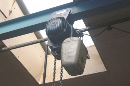 Electric hoist, Demag, 1000 kg + trolley