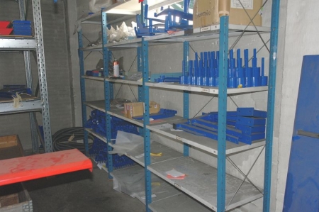 3 span steel shelving, without content
