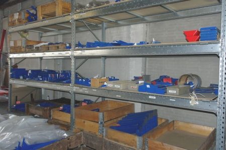 2 span pallet racking, 12 beams, 3 pallets per shelf, without content