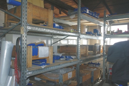 2 span pallet rack, 10 beams, 3 and 2 pallets per shelf, without content