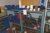 Shelf containing various press tools + semi manufactured goods, etc.