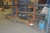 Various semininished goods on the floor + in Rack + large lot chains and hooks for dip painting etc.