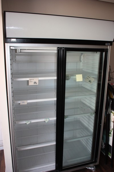 Dobbeltkøleskab med glaslåger
