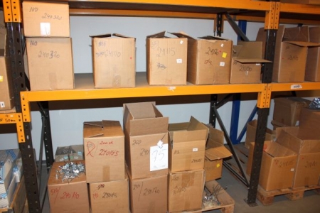 Contents of one section pallet rack