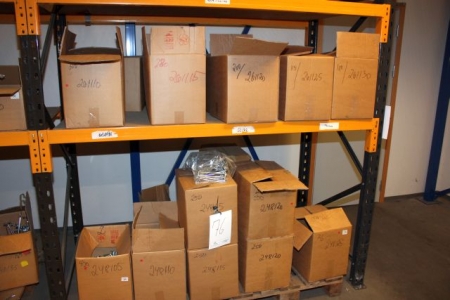 Contents of one section pallet rack