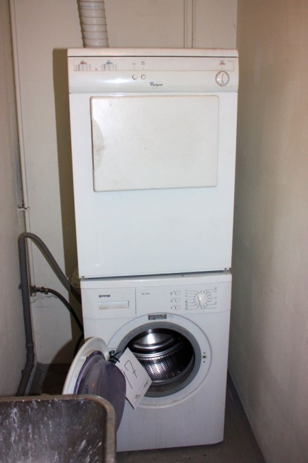 Vaskemaskine, Gorenje WA50120 + tørretumbler Whirlpool