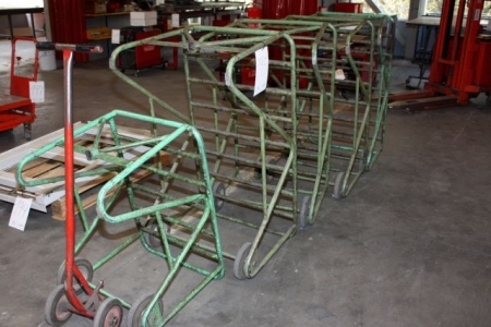 Trolleys with guiding rod