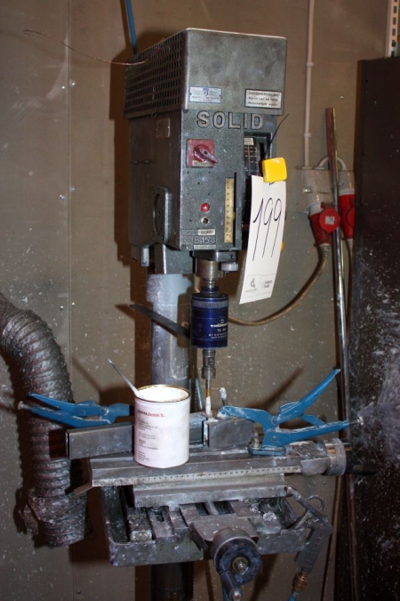 Pillar Drill, Solid B15S with machine vise and compound-table