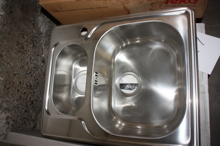Stainless steel sink, approx. 615 x 500 mm