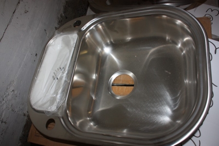 Stainless steel sink, Teka Dame 60-CN COD 85030th Approximately 587 x 462 mm (outside). Under. Reversible. Archive photo