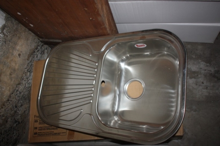 Stainless steel sink, Teka, ca. 830 x 485 mm