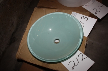 Glasbowle uden overløb, mat glas, ø ca. 420 mm