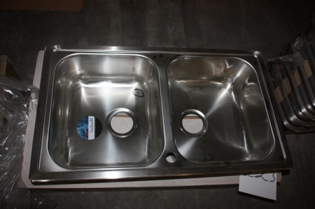 Stainless steel sink, Reginox, model Commodore L 20, outside dimensions approx. 860x500 mm