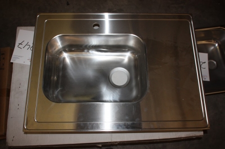 Stainless steel sink, approx. 820x600 mm