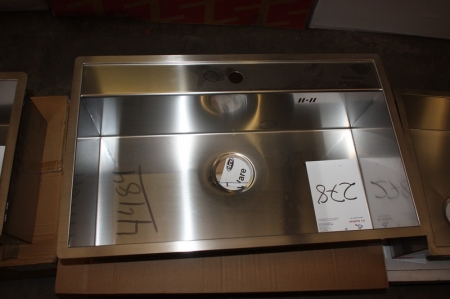 Stainless steel sink, Elica Square BL 720, Steel Hour, exterior dimensions approx. 760x470 mm
