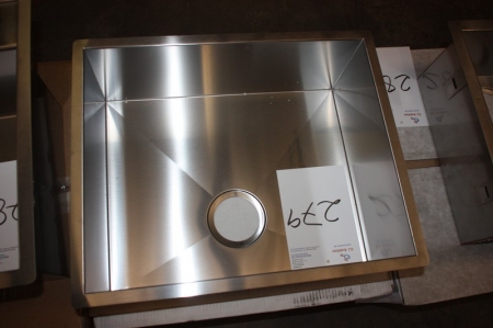 Stainless steel sink, Reginox Ontario, outside dimensions approx. 500x400x190 mm, the glued
