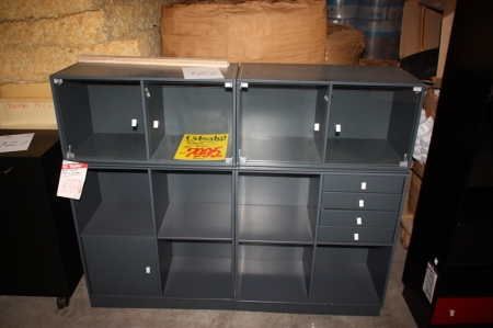 Bookcase, Square, anthracite. Approximately width = 1420 x height = 1150 x depth = 350 mm