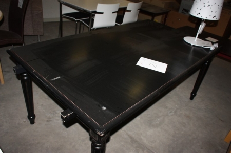 Table, black, used. Dimension approx. 1750 x 1000 mm