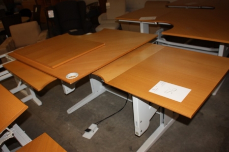 Desk, used, manual height-adjustable (no loose boards on board)