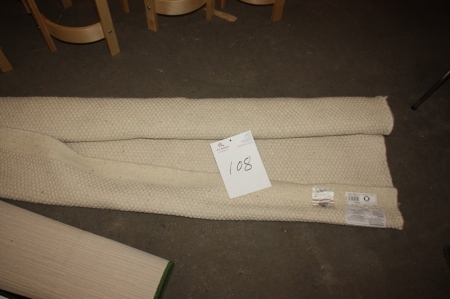 Håndlavet indisk tæppe, Asko White, dimension ca. 140 x 200 cm