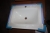 Håndvask, keramisk, hvid, hanehul. Stone Glass Basin, 600x470x20 mm. White bowl, 500x320 mm
