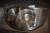 Stainless steel sink, semicircle around. 930x520 mm.