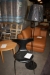 Shell chair with black leather + floor lamp, black