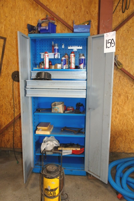 Tool cabinet with content + ESAB electrode heater