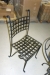 Steel Garden table with no glass + 3 steel chairs