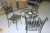 Steel Garden table with no glass + 3 steel chairs