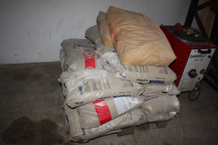 Pallet with sand in 25 kg. Sacks