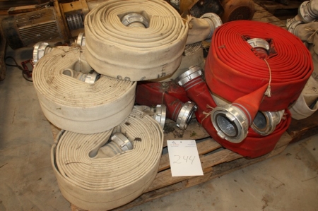 Pallet with approx. 8 fire hoses (unused)