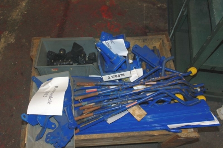 Various seeder spare parts. After harrow, etc.