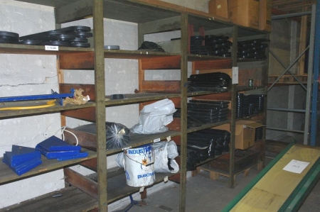 Shelf containing various spare parts