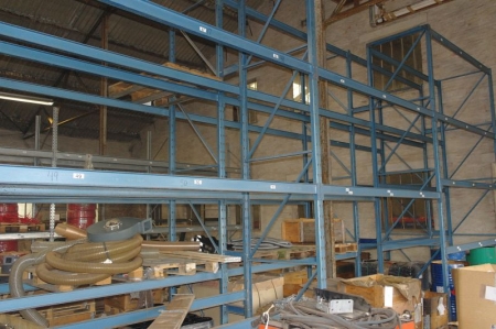 3 span pallet rack with 20 beams + 4 gables