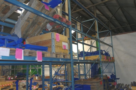 6 span pallet rack with 36 strings + 7 gables