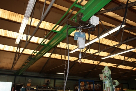 Overhead Crane, ABB. Span: 19 meters. Electric hoist, Demag, 500 kg
