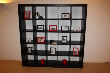 Room divider with various levels of decoration articles