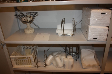 Contents of 3 shelves steel shelving