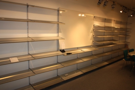 8 span wall display shelf