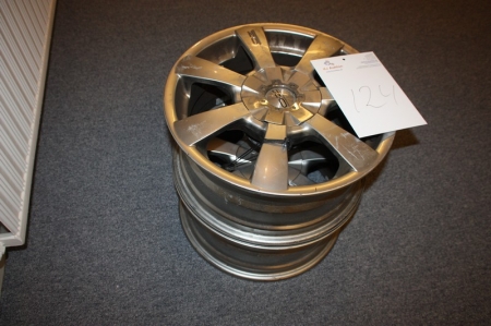 2 alloy wheels, ON 7DX16112 + bag with wheel bolts