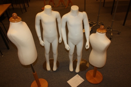 4 child mannequins
