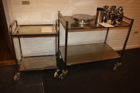 2 stainless trolleys (empty)