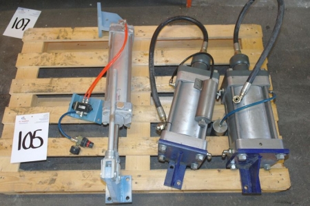Air + hydraulic driven piston