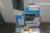 Pallet with various office supplies + printer cartridges + envelopes, etc.