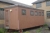 Wood crew trailer. Fitted with toilets in both sides.