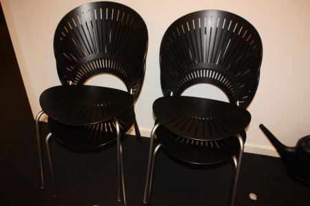 4 dining chairs, Nanna Ditzel model 3298, black