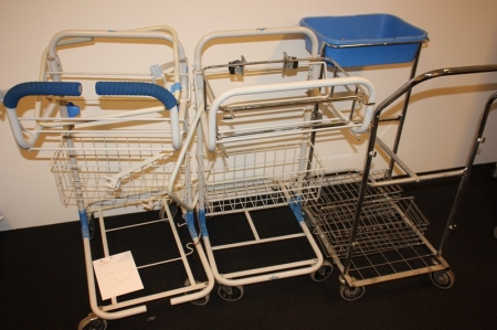 3 x cleaning trolley