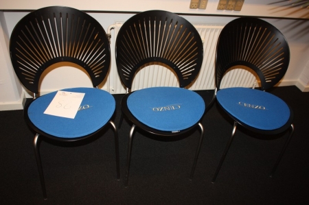 3 stole, Nanna Ditzel, model 3298, med hynder